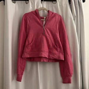 Lululemon scuba oversized half-zip hoodie pink blossom